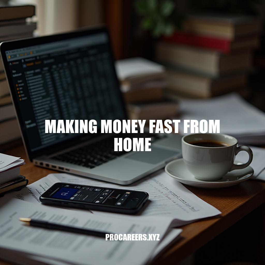 Making Money Fast From Home: 7 Legitimate Opportunities